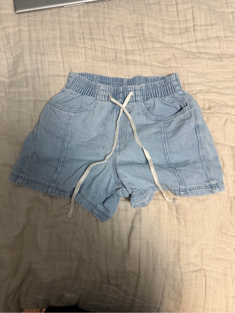 Universal Thread Light Blue Drawstring Denim Shorts